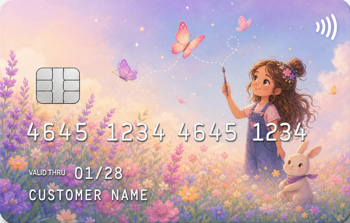 PocketPal Junior card — Butterfly Garden